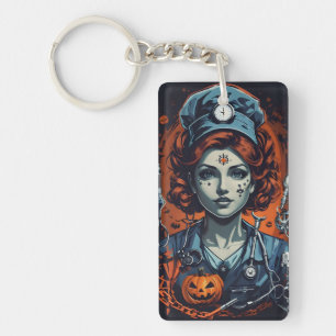 Injecting Boo-tiful Care, Spooky Halloween Nurse Keychain