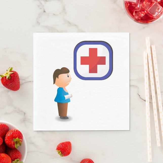 Injured Boy Hospital Care Napkins (Creator Uploaded)