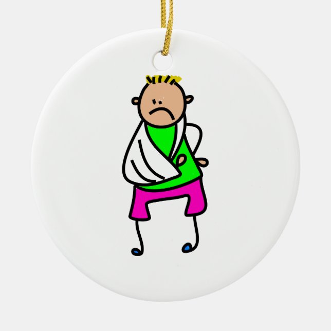 Injured Kid Ceramic Ornament (Front)