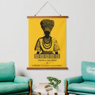 Injustice Anywhere Justice Everywhere Wood Wall  Hanging Tapestry