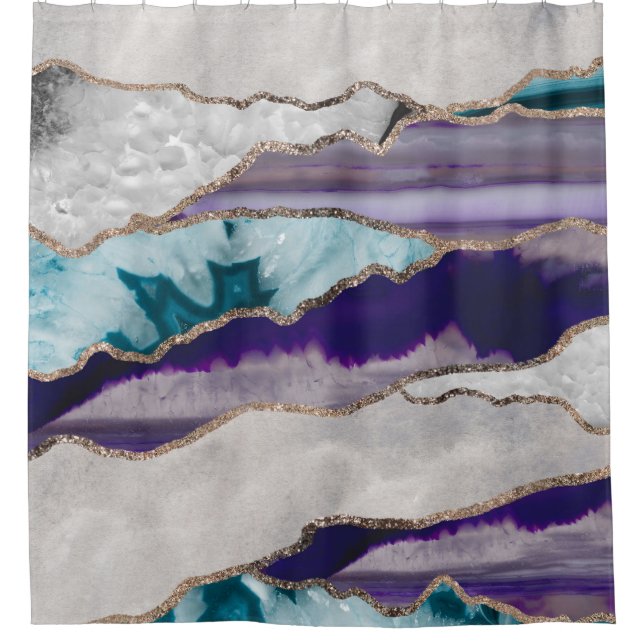 Ink Agate Gold Glitter Glam #2 (Faux Glitter) #art (Front)