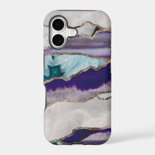 Ink Agate Gold Glitter Glam #2 (Faux Glitter) #art