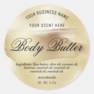 Ink And Foil Product Labels In A Gold Style