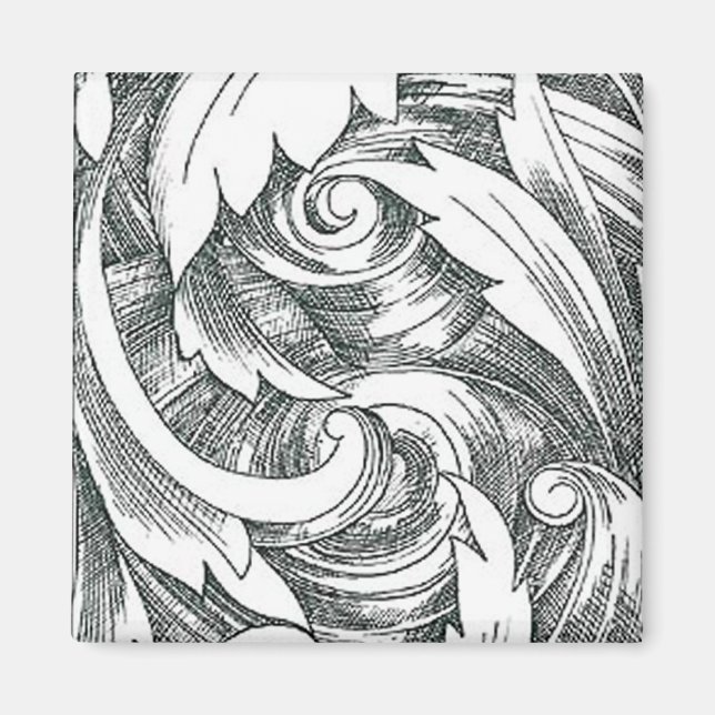 Ink Art Swirl Magnet (Front)