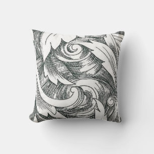 Ink Art Swirl Reversible Pillow