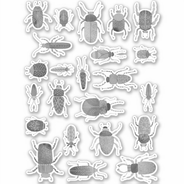 Ink Beetles Bugs and Insects Painting (Front)