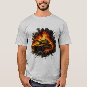 Ink Blast Tank – Military Explosion Art T-Shirt