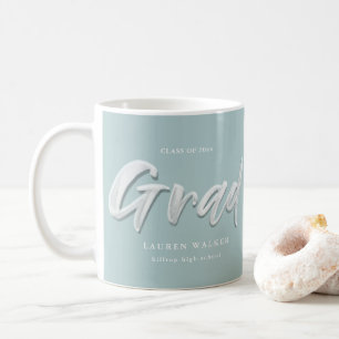Ink Bold Script Graduate Light Blue Coffee Mug