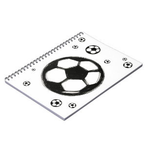 Ink Brush Soccer Ball – Sports Illustration on  Notebook