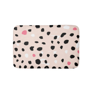 Ink Brush Strokes: Artistic Texture Bath Mat
