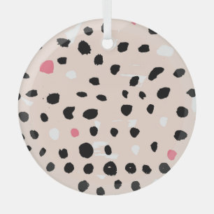 Ink Brush Strokes: Artistic Texture Glass Ornament