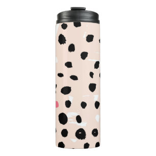 Ink Brush Strokes: Artistic Texture Thermal Tumbler