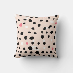 Ink Brush Strokes: Artistic Texture Throw Pillow