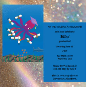 Ink-credible Achievement Grad Party Invitation