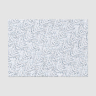 Ink dot scales - Blue D on white Tissue Paper