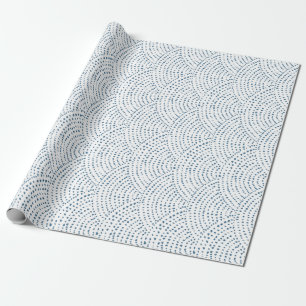 Ink dot scales - Blue D on white Wrapping Paper