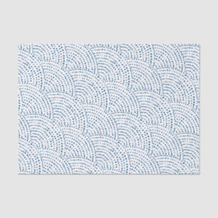 ink dot scales - classic blue trans tissue paper