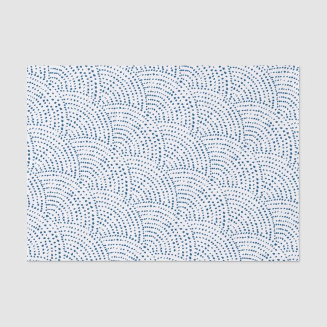 ink dot scales - classic blue trans tissue paper (Front)