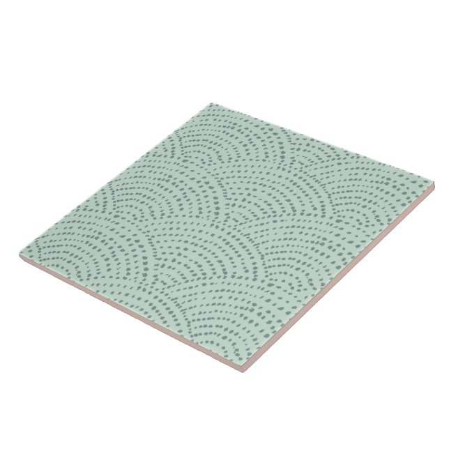 Ink dot scales - duck egg tile (Side)