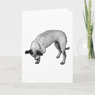 Ink-Drawn Terrier Hello Card