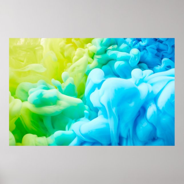 Ink drop in water backgroundabstract,background,dr poster (Front)