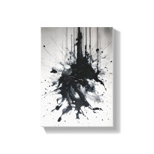 Ink Eruption Dramatic Black Splatter