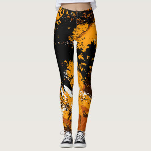 Ink Explosion: Colourful Abstract Splashes Leggings
