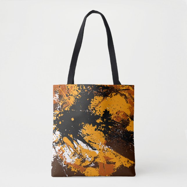 Ink Explosion: Colourful Abstract Splashes Tote Bag (Front)