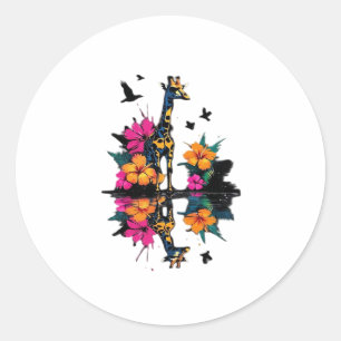 Ink Giraffe Classic T-Shirt Round Sticker