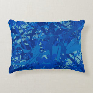 Ink hand made painting. Abstract wall art. Creativ Accent Pillow