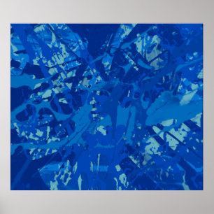 Ink hand made painting. Abstract wall art. Creativ Poster