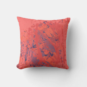 Ink hand made painting. Abstract wall art. Creativ Throw Pillow