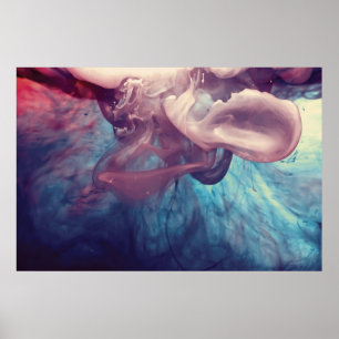 Ink in Water Abstract Photography Poster