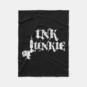 Ink Junkie Tattoo Artist Machine Fleece Blanket