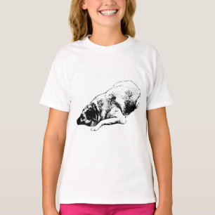Ink Line Dog Creates Balanced Winter Outfits T-Shirt