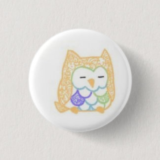 Ink: Owl (Colour) 1 Inch Round Button