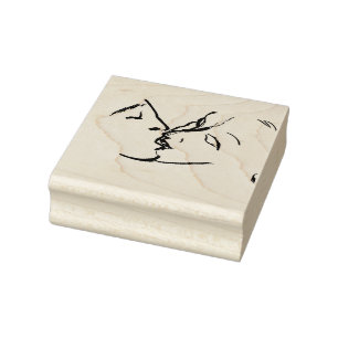 Ink Pad Kiss Rubber Stamp
