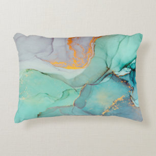 Ink, paint, abstract. Closeup of the painting. Col Accent Pillow