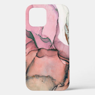 Ink, paint, abstract. Closeup of the painting. Col iPhone 12 Case