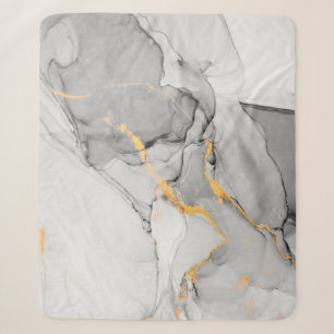 Ink, paint, abstract. Closeup of the painting. Col Sherpa Blanket