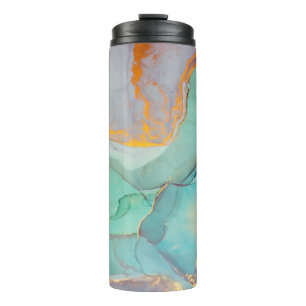 Ink, paint, abstract. Closeup of the painting. Col Thermal Tumbler