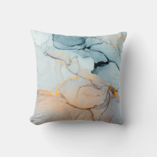 Ink, paint, abstract. Closeup of the painting. Col Throw Pillow
