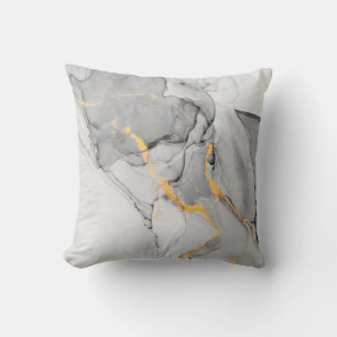 Ink, paint, abstract. Closeup of the painting. Col Throw Pillow