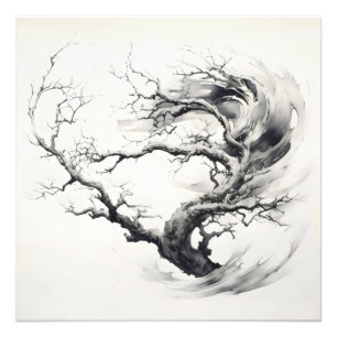 Ink Painting Abstract Tree Photo Print