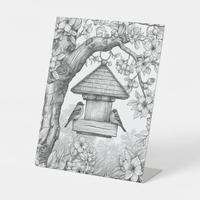 Ink & Petals Creative Diary Pedestal Sign (Front)