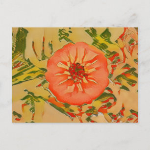 Ink Pink Flower Postcard