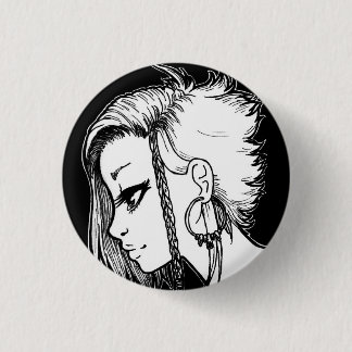 Ink Portraits (Panya) 1 Inch Round Button
