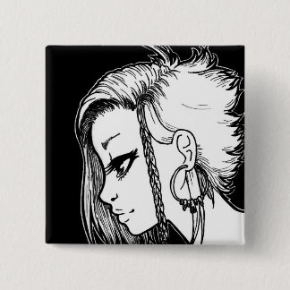 Ink Portraits (Panya) 2 Inch Square Button