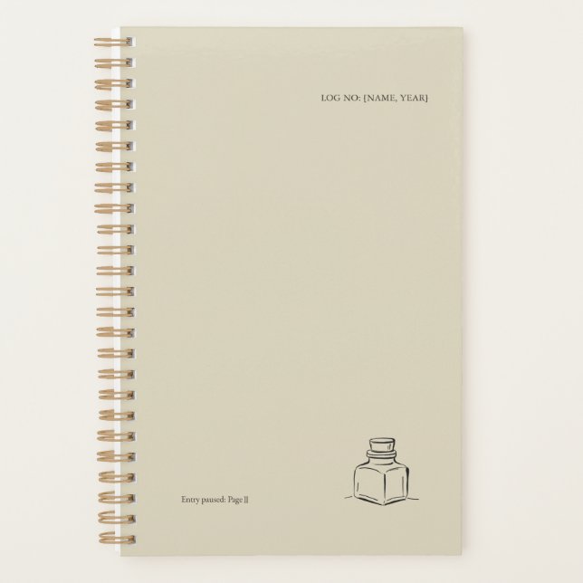 Ink Pot Minimalist Book Lover planner  (Devant)