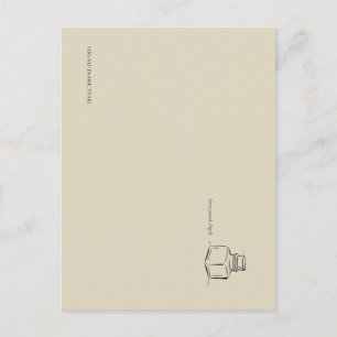 Ink Pot Minimalist Book Lover Postcard